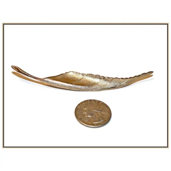 Giovanni Gold Plated Leaf Brooch - Picture 3 of 3